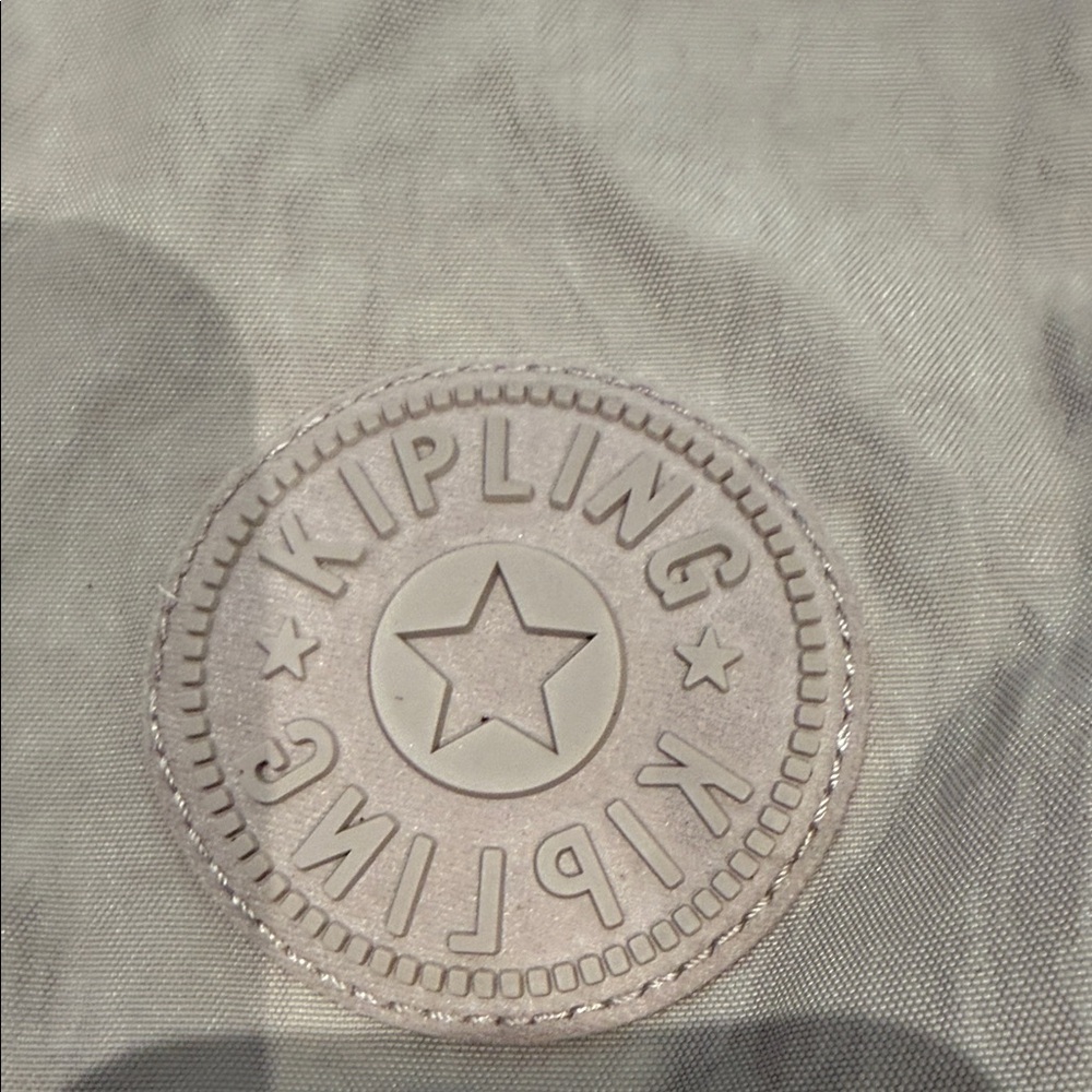 Kipling Light Beige Backpack with Fun Keychain - Picture 2 of 9